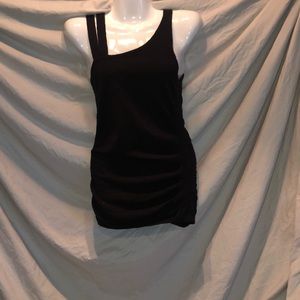 Express black one shoulder fitted sleeveless sweater- size S